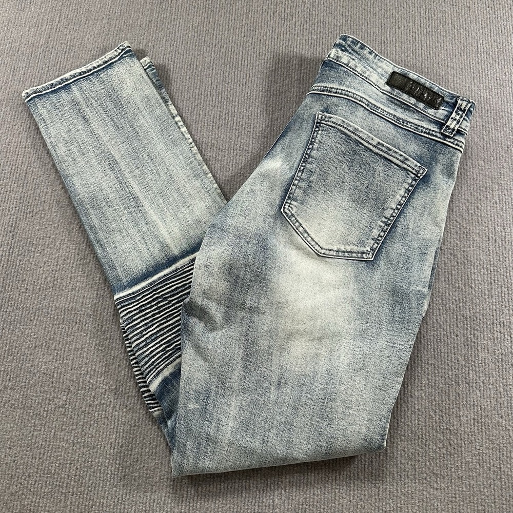 CJ Black Mens Premium Skinny Flex‎ Jeans 36x32 Distressed Zippers